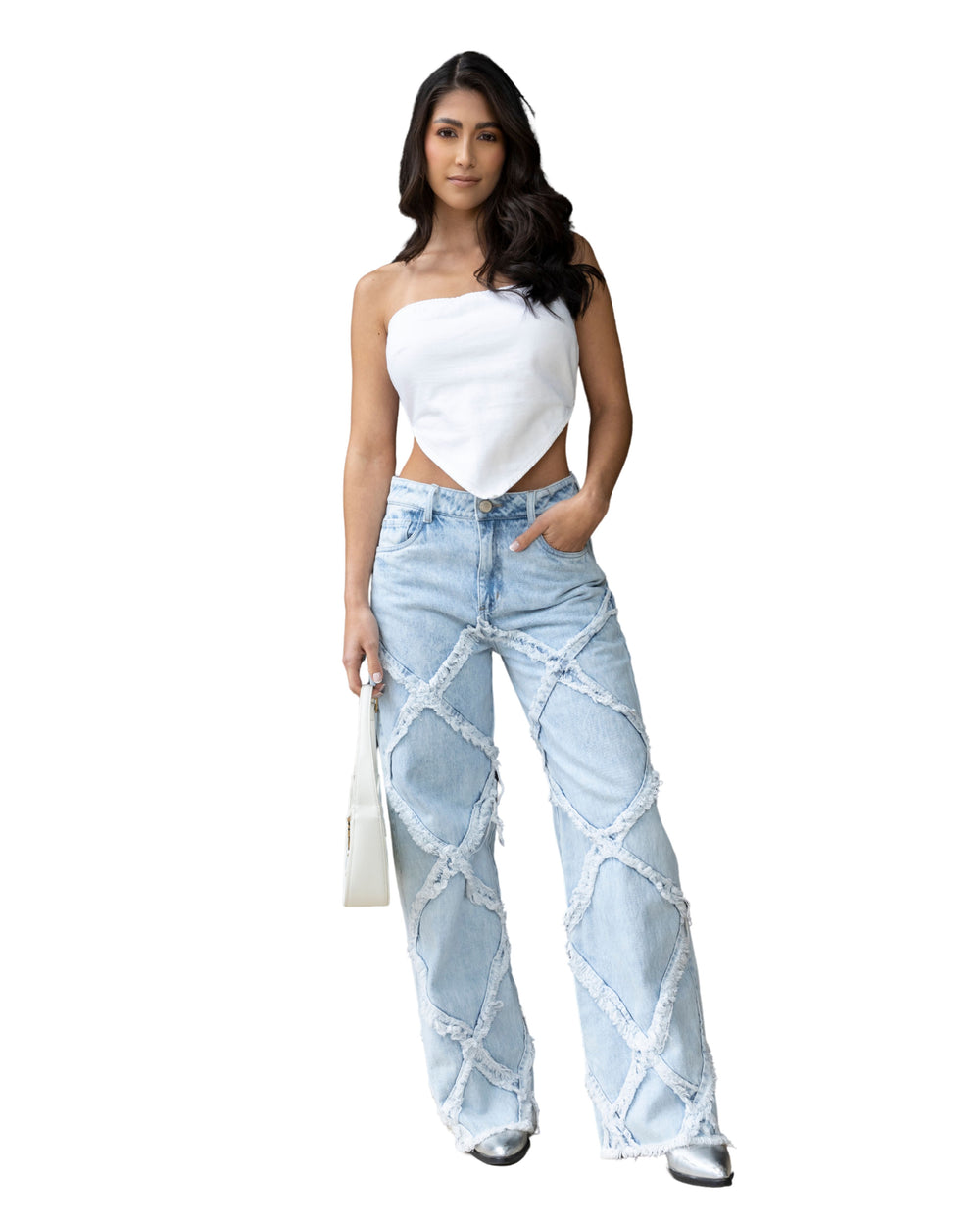 PANTALON DAMA WIDE LEG TIRO ALTO REF. 17559