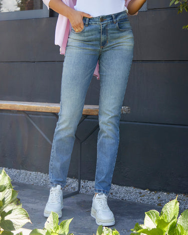 JEAN MUJER SKINNY TIRO ALTO COLOR AZUL CLARO SILUETA AJUSTADA