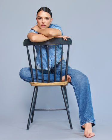 JEAN MUJER BAGGY TIRO ALTO COLOR AZUL MEDIO SILUETA AMPLIA (PREVENTA)