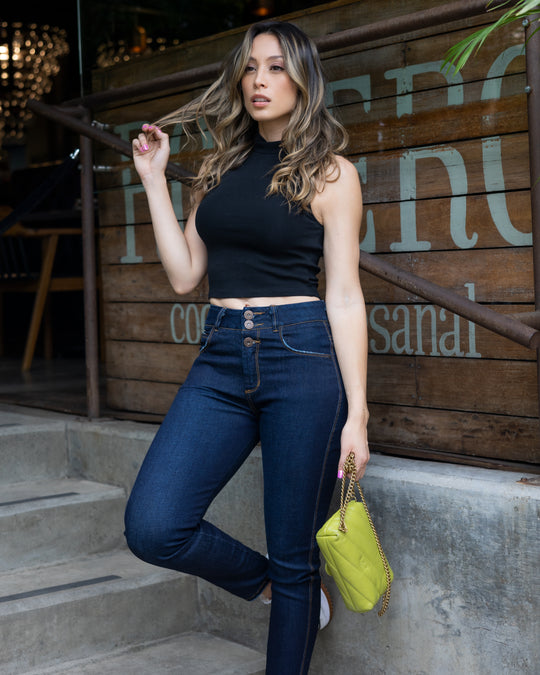JEAN DAMA SKINNY TIRO MEDIO REF. 17002