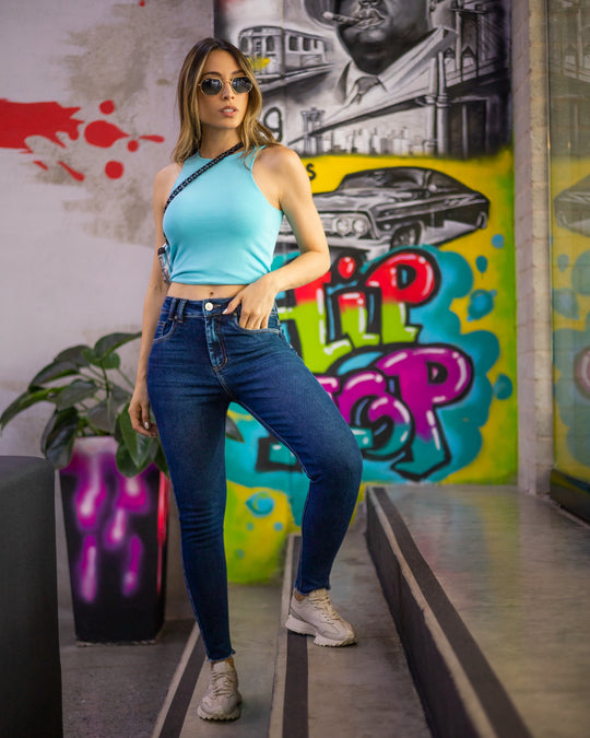 JEAN DAMA SKINNY TIRO ALTO REF. 17055