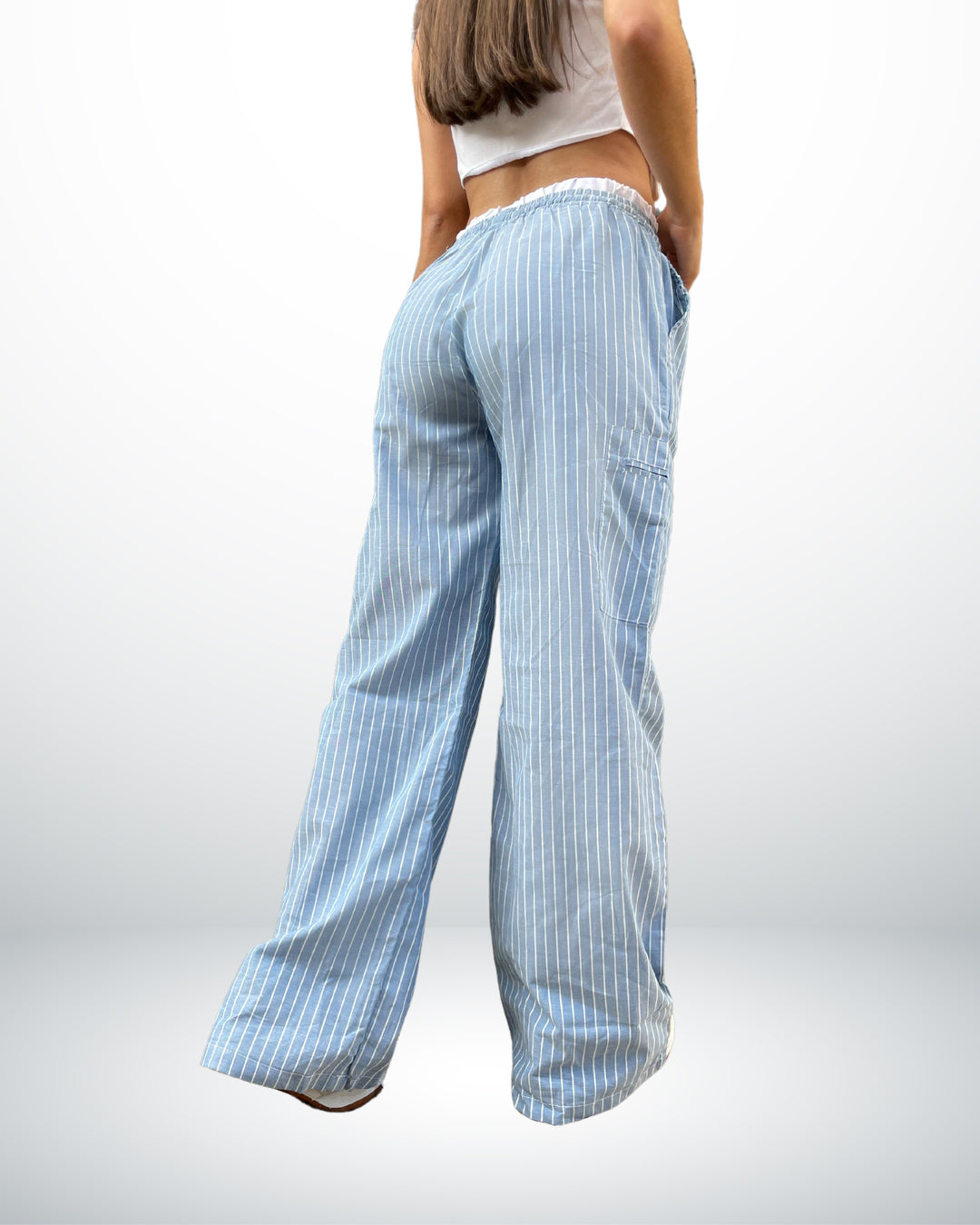 PANTALON PIJAMERO DAMA  RECTA TIRO ALTO REF. 17353