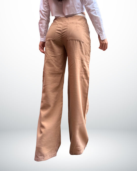 PANTALON DAMA BOTA RECTA CARGO TIRO ALTO REF. 17384