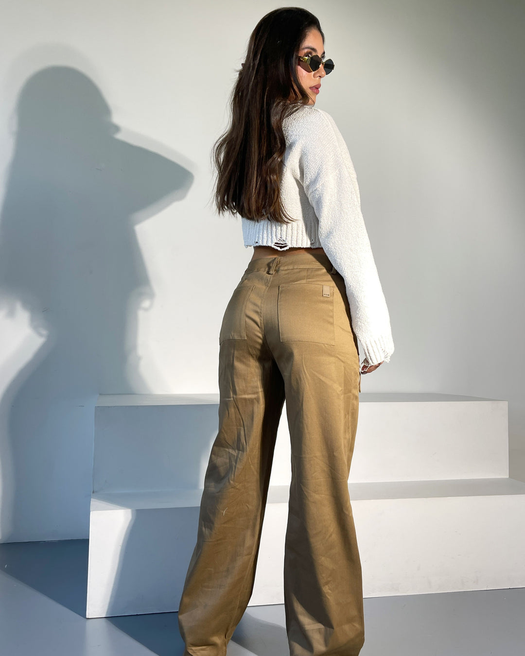 PANTALON DAMA BOTA RECTA CARGO TIRO ALTO REF. 17495
