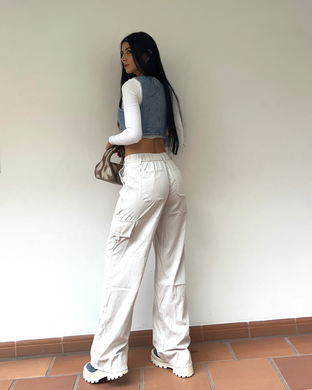 PANTALON DAMA  TIRO ALTO REF. 17497