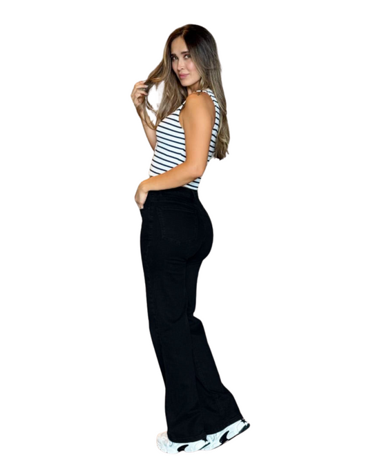 PANTALON DAMA BOTA RECTA TIRO ALTO REF. 17524