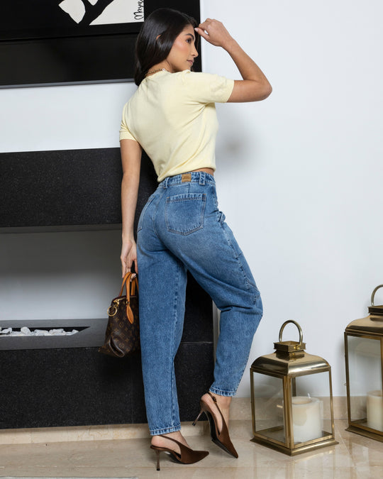 PANTALON DAMA BALLON  TIRO ALTO REF. 17557