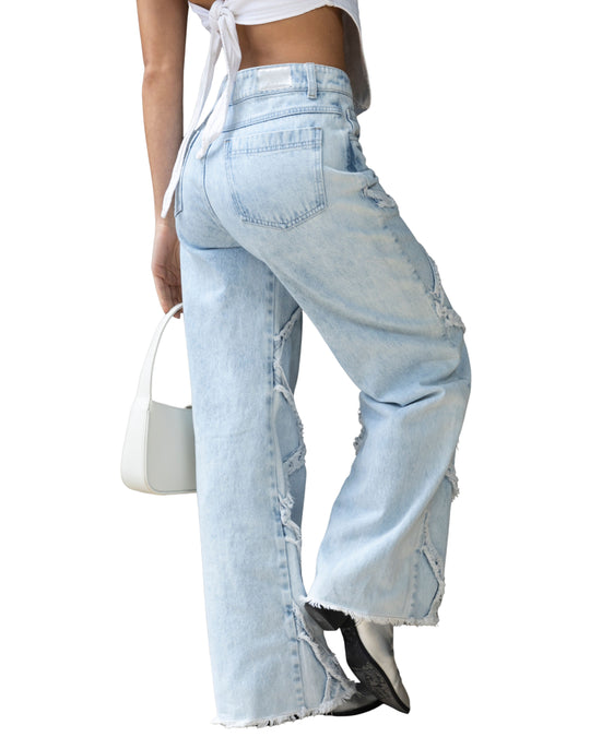 PANTALON DAMA WIDE LEG TIRO ALTO REF. 17559