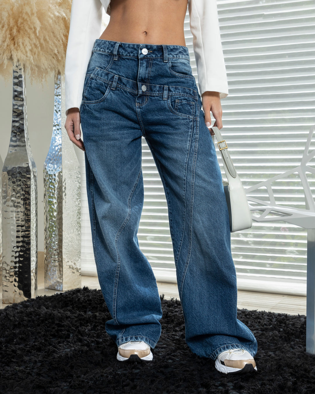 PANTALON DAMA WIDE LEG TIRO ALTO REF. 17567
