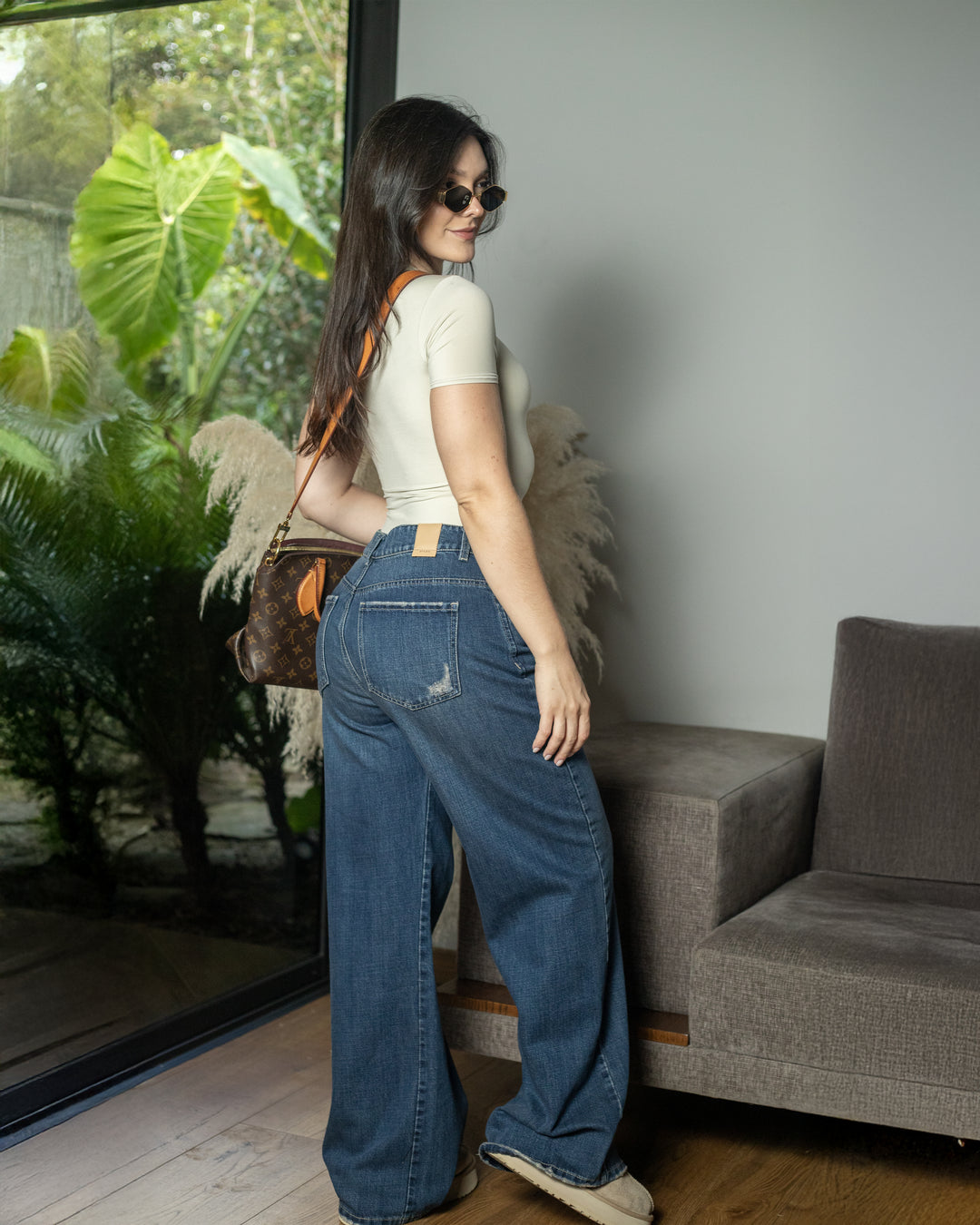 PANTALON DAMA WIDE LEG TIRO ALTO REF. 18008