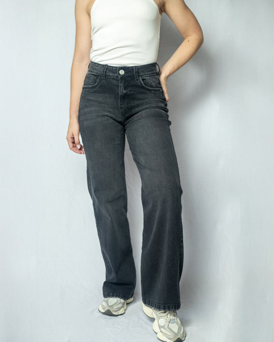 PANTALON DAMA BOTA RECTA TIRO ALTO REF. 18037