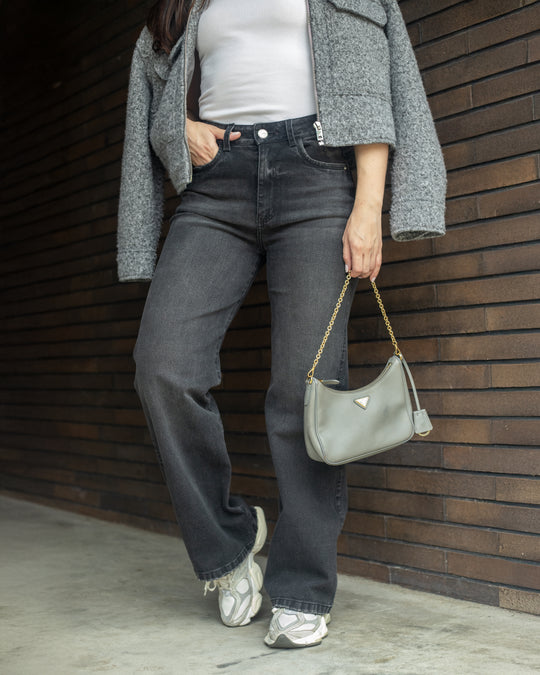 PANTALON DAMA BOTA RECTA TIRO ALTO REF. 18037