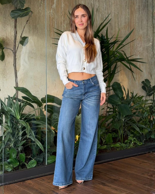 PANTALON DAMA WIDE LEG TIRO ALTO REF. 18070-1