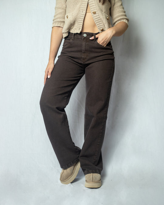 PANTALON DAMA BOTA RECTA TIRO ALTO REF. 18097