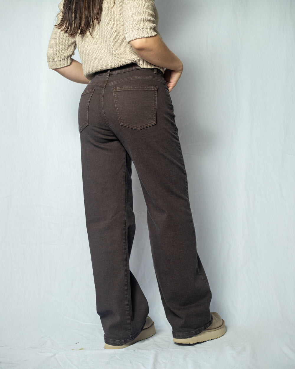 PANTALON DAMA BOTA RECTA TIRO ALTO REF. 18097