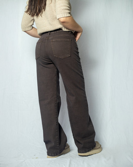 PANTALON DAMA BOTA RECTA TIRO ALTO REF. 18097