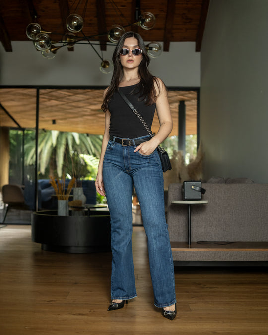 JEAN DAMA BOTA FLARE TIRO ALTO REF. 18109