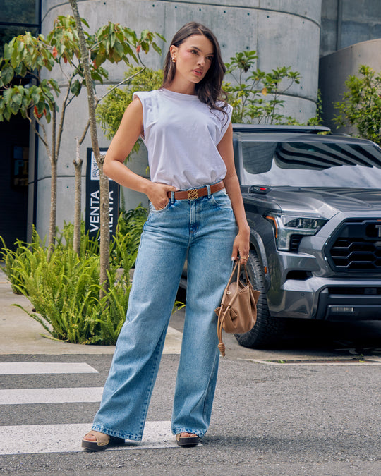 PANTALON DAMA WIDE LEG TIRO ALTO REF. 18137