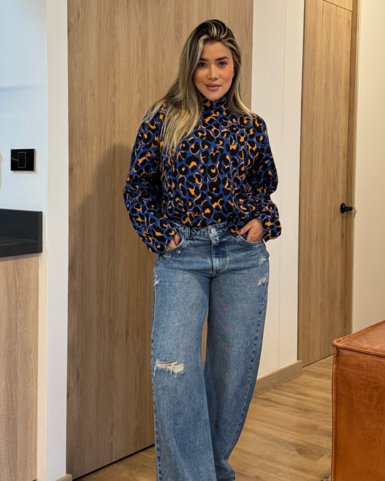 PANTALON DAMA WIDE LEG TIRO ALTO REF. 18138