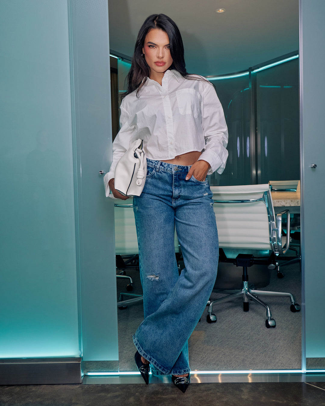 PANTALON DAMA WIDE LEG TIRO ALTO REF. 18138