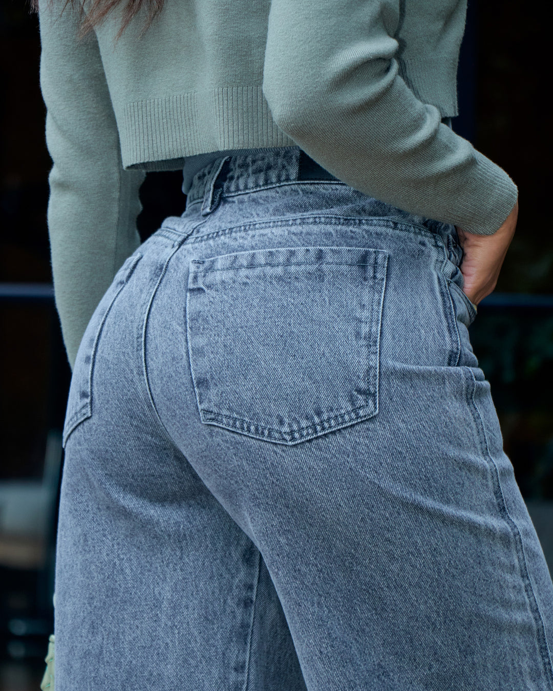 PANTALON DAMA WIDE LEG TIRO ALTO REF. 18174