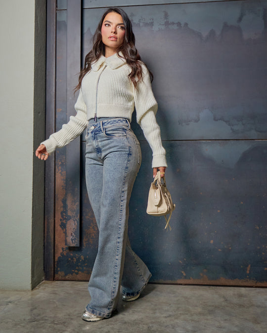 PANTALON DAMA WIDE LEG TIRO ALTO REF. 18220