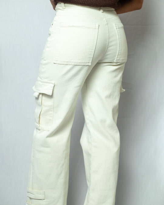 PANTALON DAMA BOTA RECTA CARGO TIRO ALTO REF. 17597