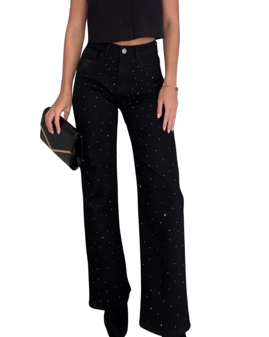 PANTALON DAMA BOTA RECTA TIRO ALTO REF. 17524