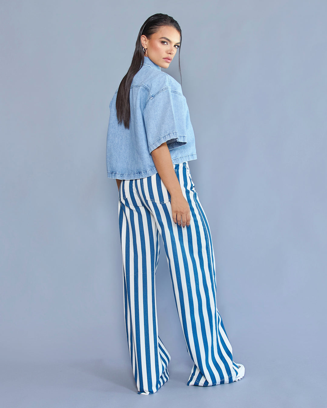 PANTALON DAMA VELVET TERCIOPELO WIDE LEG TIRO ALTO REF. 18475 (PREVENTA)