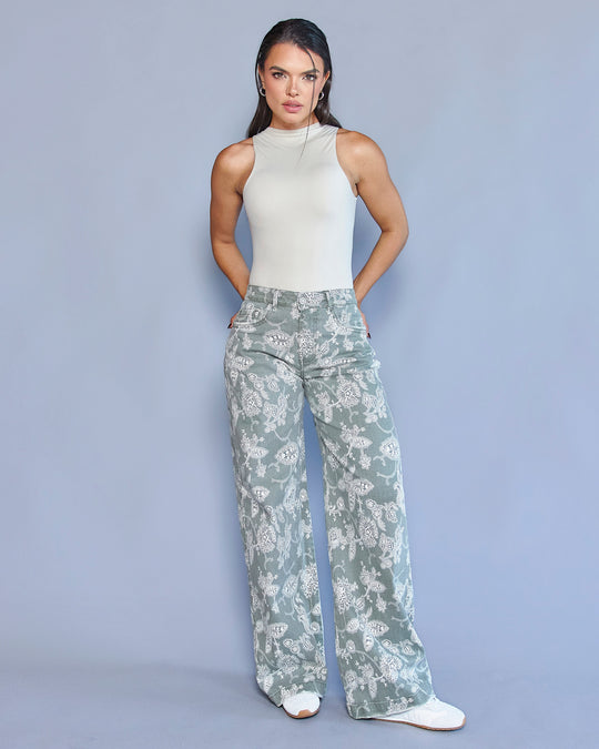 PANTALON DAMA VELVET TERCIOPELO WIDE LEG TIRO ALTO REF. 18467 (PREVENTA)
