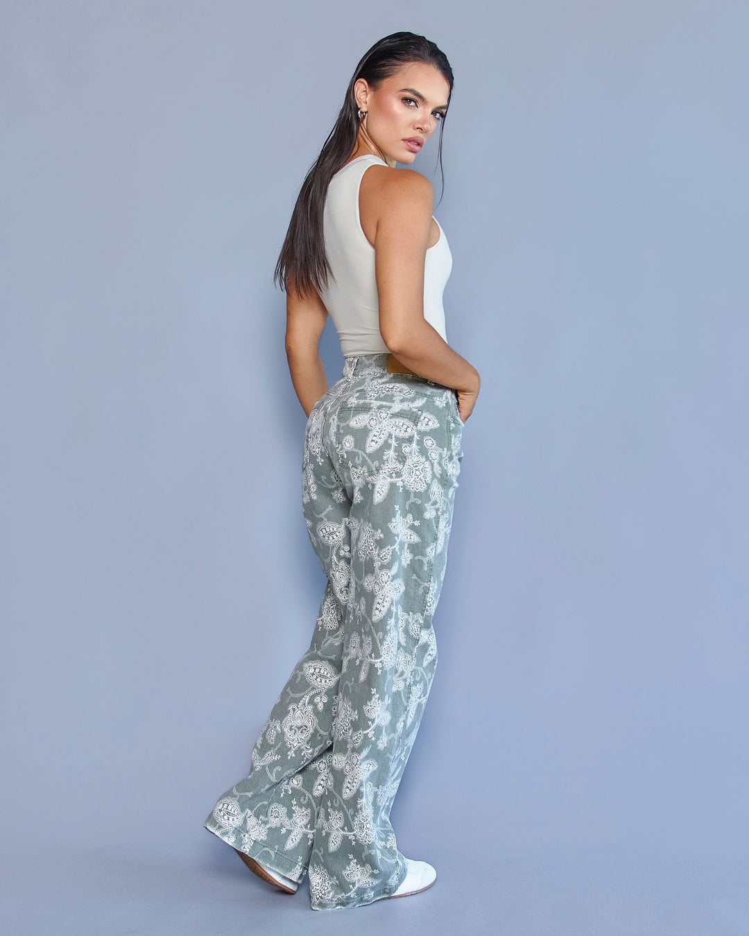 PANTALON DAMA VELVET TERCIOPELO WIDE LEG TIRO ALTO REF. 18467 (PREVENTA)