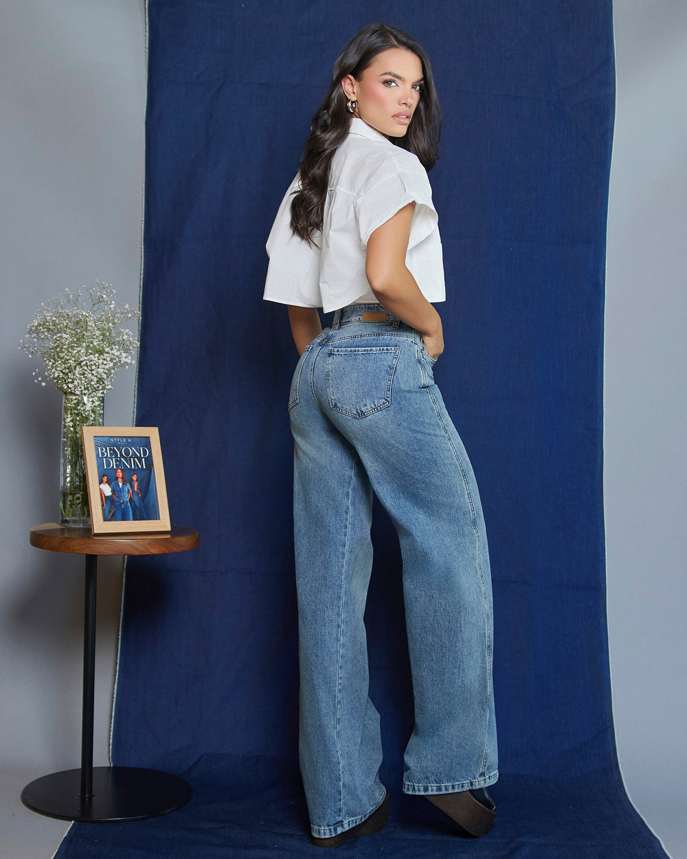 PANTALON DAMA WIDE LEG TIRO ALTO REF. 18386
