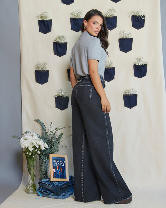 PANTALON DAMA WIDE LEG TIRO ALTO REF. 18411-1