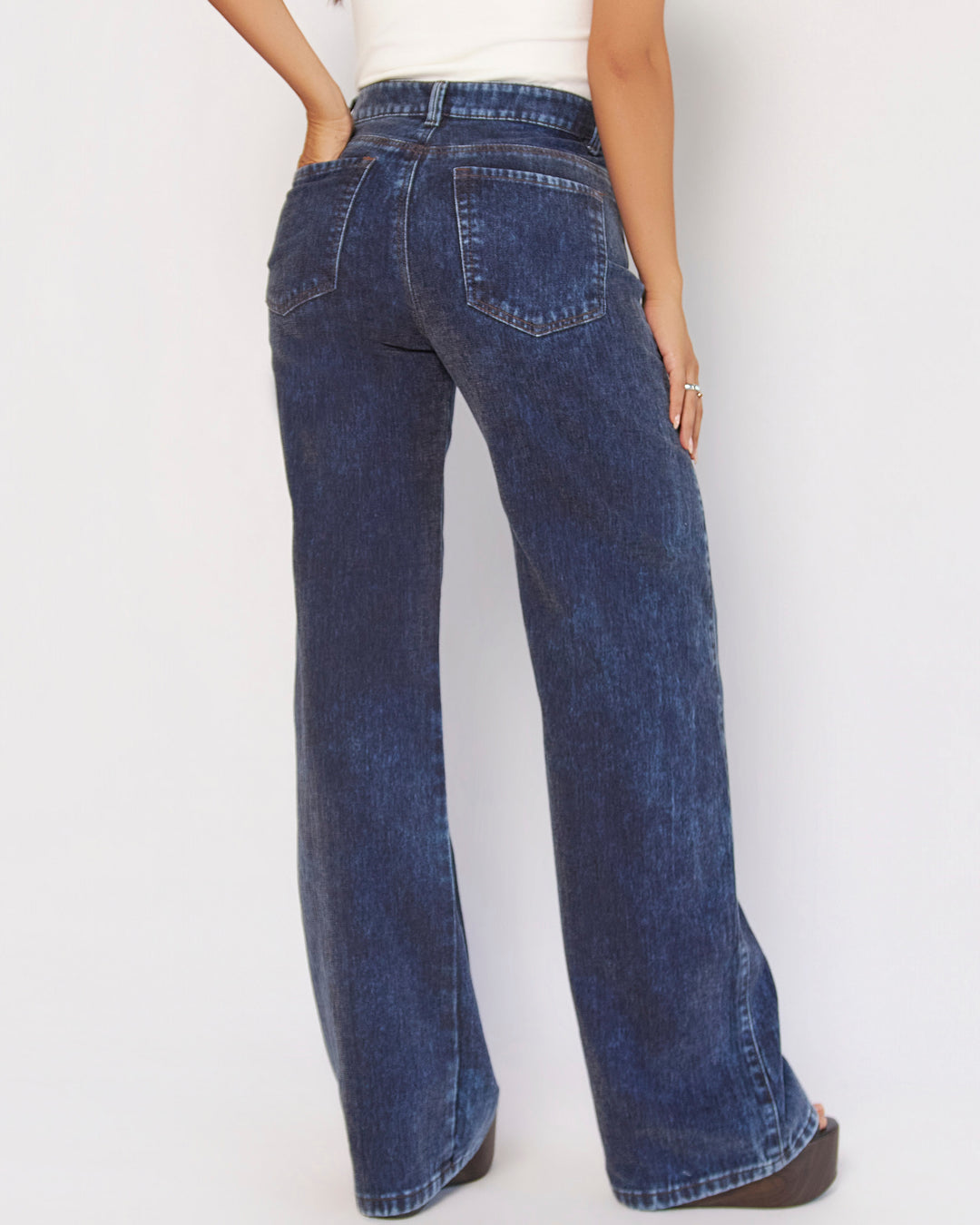 PANTALON DAMA VELVET TERCIOPELO WIDE LEG TIRO ALTO REF. 18375-1