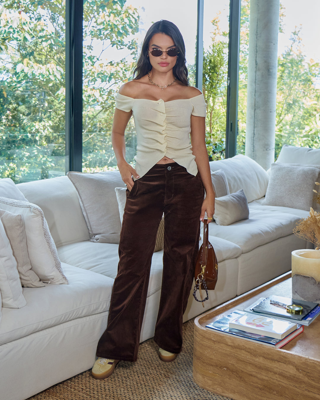 PANTALON DAMA WIDE LEG TIRO ALTO REF. 18245