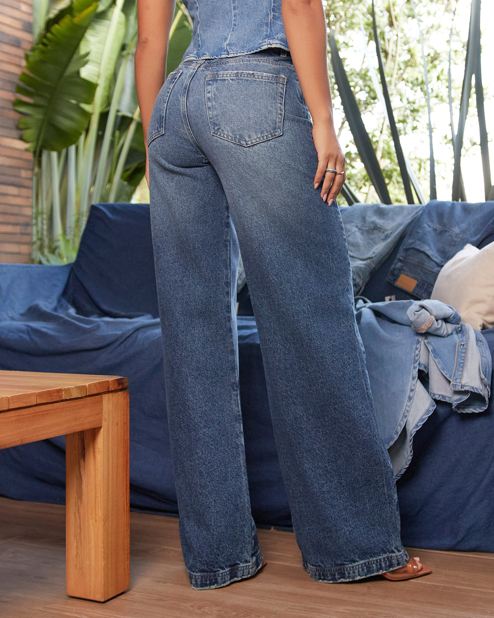 PANTALON DAMA WIDE LEG TIRO ALTO REF. 18367