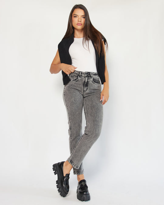 PANTALON DAMA MOMFIT TIRO ALTO REF. 18280