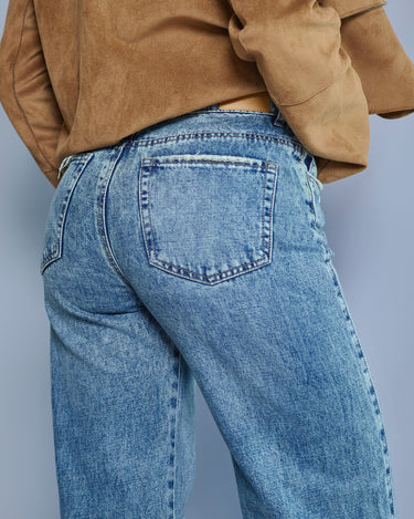 JEAN MUJER WIDE LEG TIRO ALTO COLOR AZUL MEDIO SILUETA AMPLIA