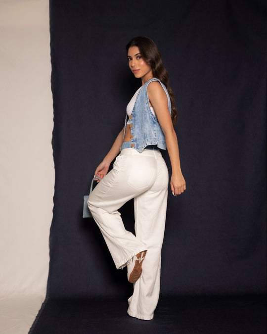 JEAN DAMA WIDE LEG TIRO ALTO REF. 17279