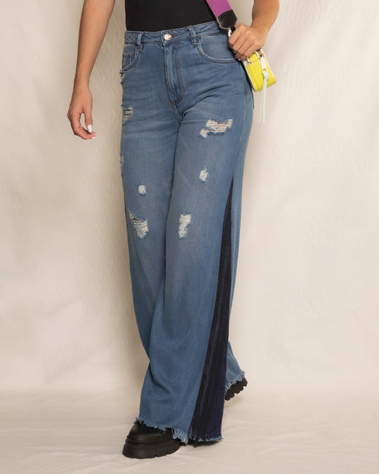 JEAN DAMA WIDE LEG TIRO ALTO REF. 17260