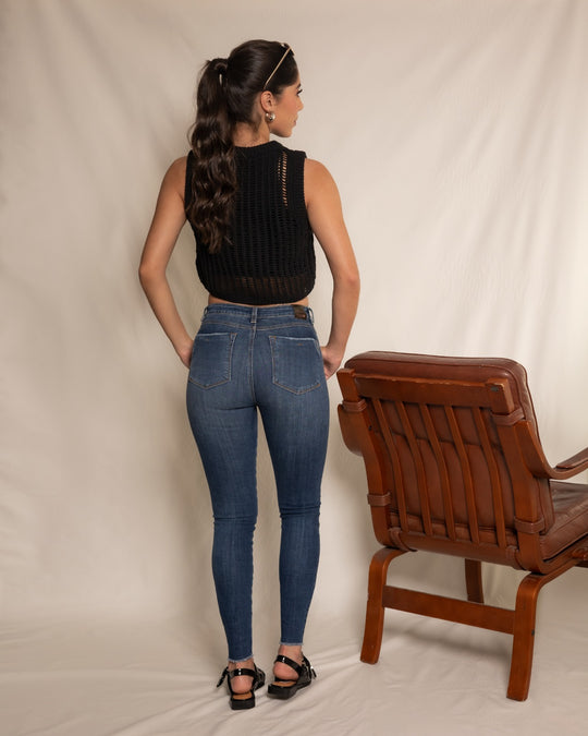 JEAN DAMA SKINNY TIRO ALTO REF. 17266