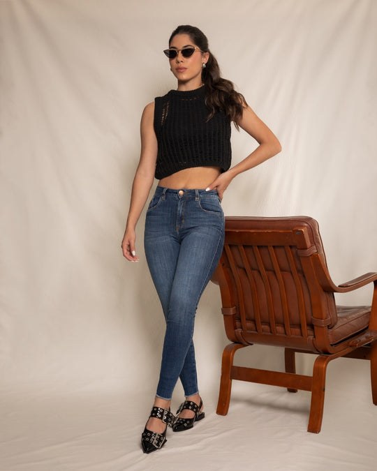 JEAN DAMA SKINNY TIRO ALTO REF. 17266