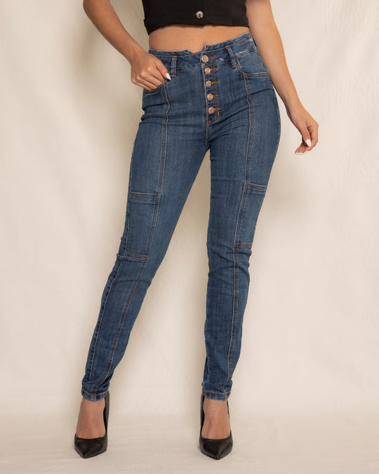 JEAN DAMA SKINNY TIRO ALTO REF. 17265