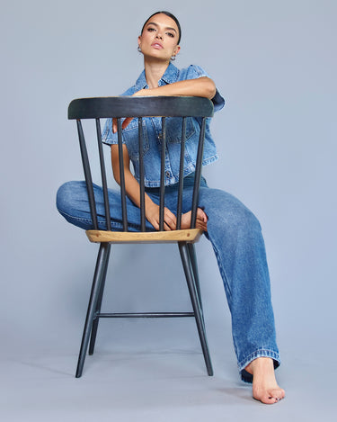 JEAN MUJER BAGGY TIRO ALTO COLOR AZUL MEDIO SILUETA AMPLIA (PREVENTA)