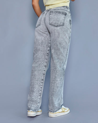 JEAN MUJER BAGGY TIRO ALTO COLOR GRIS SILUETA AMPLIA (PREVENTA)