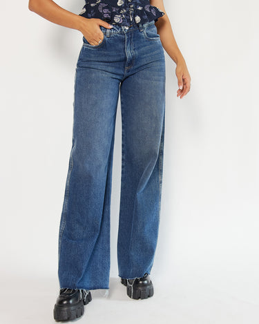 JEAN MUJER WIDE LEG TIRO ALTO COLOR AZUL MEDIO SILUETA AMPLIA