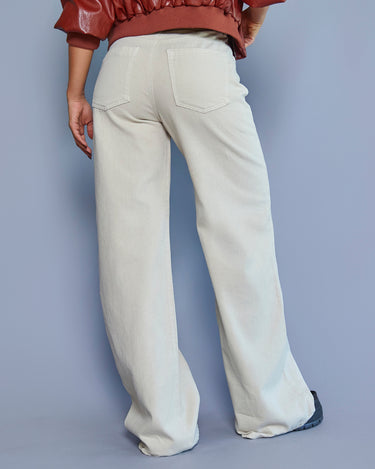 JEAN MUJER WIDE LEG TIRO ALTO COLOR CREMA SILUETA AMPLIA (PREVENTA)