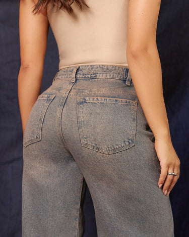 JEAN MUJER WIDE LEG TIRO ALTO COLOR AZUL MEDIO SILUETA AMPLIA