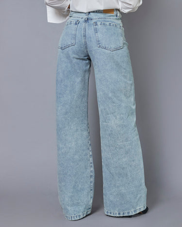 JEAN MUJER WIDE LEG TIRO ALTO COLOR AZUL CLARO