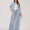 pantalon wide leg azul claro tiro alto mujer StyleH